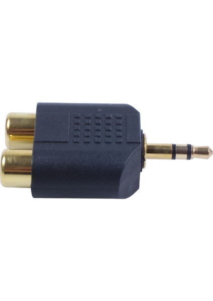 Jack To 2 Rca Adaptör Y Splitter Stereo Erkek 2x Dişi Altın Mini (Yurt Dışından)