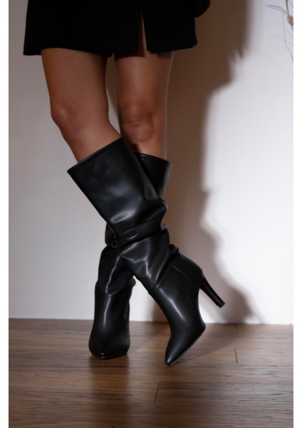 Uzun Körüklü Çizme Siyah indirimleri