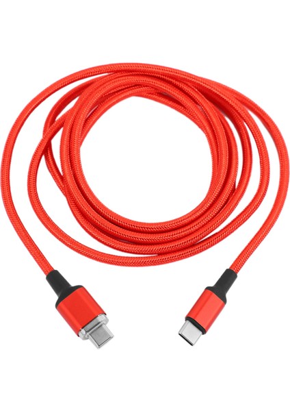 20V/5A Pd Çift Tip-C Hızlı Şarj Manyetik Veri Hattı Kırmızı (Yurt Dışından)