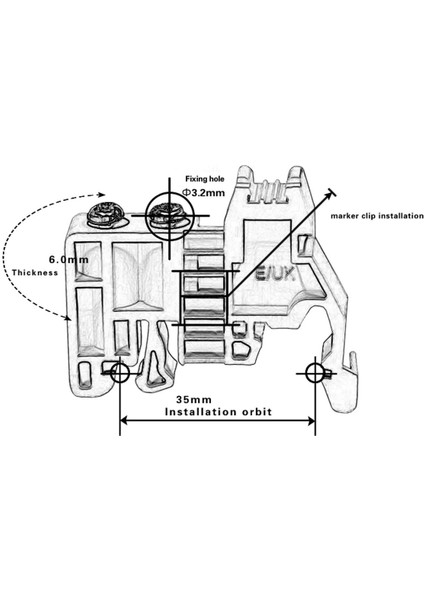 E/ingiltere Din Raylı Terminal Blokları Uç Durdurucu Braketi Gri (100'LÜ Paket) (Yurt Dışından) modelleri