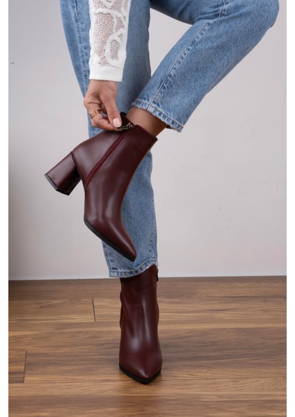 Topuklu Bot Bordo modelleri