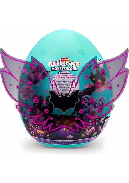 Monstercorn Peluş RAR25000 - Raven Parlak Pembe Siyah Kurukafa Desenli Kanat indirimleri