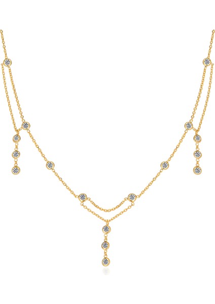 Cosar Silver 925 Taşlı Kolye