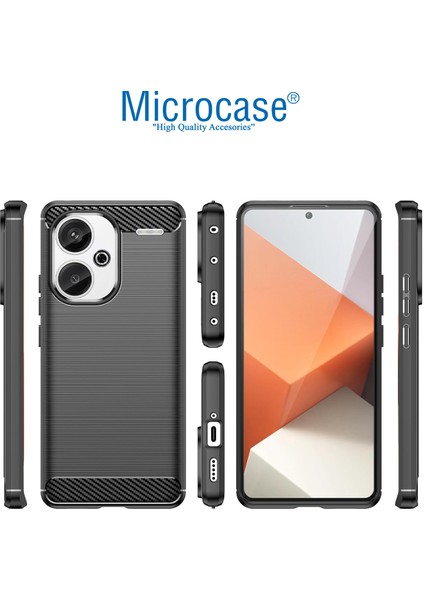 Xiaomi Redmi 13 4g Brushed Carbon Fiber Silikon Kılıf - Siyah AL3332 fiyatları