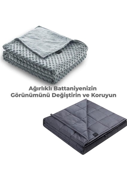 Wellsoft Yorgan / Ağırlıklı Battaniye Nevresimi Tek Kişilik Kış ve Bahar Ayları Için, 160X220CM Gri