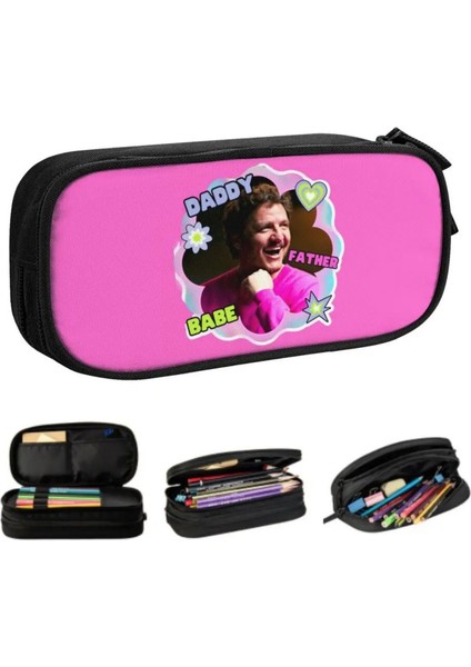 Pedro Pascal Çok Amaçlı Kalem Kutusu Çok Bölmeli Tasarım Kalem Kutusu Büyük Kapasiteli Kalem Çantası Unisex (Yurt Dışından) indirimleri