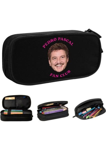 Pedro Pascal Kırtasiye Saklama Çantası Çok Bölmeli Kalem Kutusu Unisex Büyük Kapasiteli Depolama (Yurt Dışından)