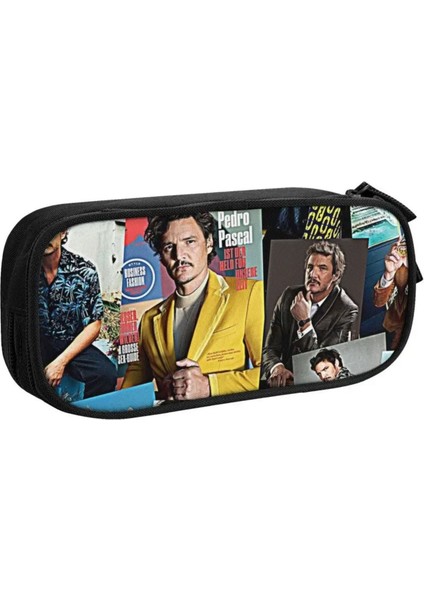 Pedro Pascal Şık Siyah Kalem Kutusu Büyük Kapasiteli Kalem Kutusu Unisex (Yurt Dışından) modelleri