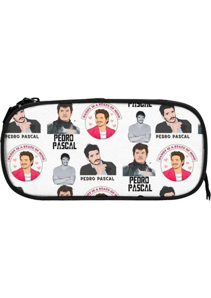 Pedro Pascal Şık Siyah Kırtasiye Çantası Çok Bölmeli Tasarım Büyük Kapasiteli Kırtasiye Çantası Unisex (Yurt Dışından)