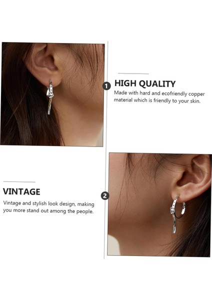 Çift Saplama Küpe Hip Hop Halka Küpe Havalı Kulak Danglers Geometrik Kulak Çıtçıt Kız Yenilik Kulak Çiviler Moda Hip-Hop Kulak Çıtçıt Bayan Moda Kolye Bakır (Yurt Dışından)