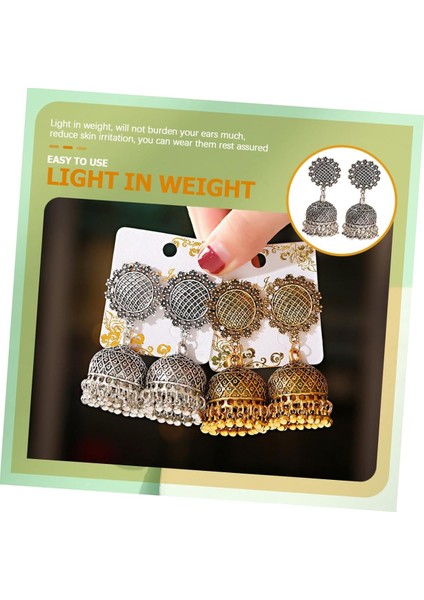 Çift Halka Küpeler Daire Küpe Küpe Kadın Retro Küpe Vintage Küpe Kadınlar Için Küpe Trendy Dangle Süslemeleri Alaşım Bayan (Yurt Dışından)