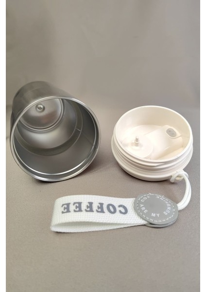 Paslanmaz Çelik Kahve Termos Mug, 420 ml, gri, şık ve dayanıklı tasarım