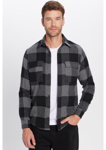 Erkek Slim Fit Dar Kesim Oduncu Çift Cep Kapaklı Kareli Kışlık Gömlek fiyatları