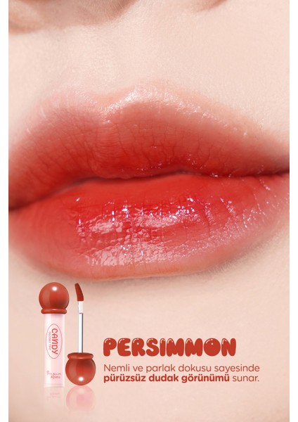 Uzun Süre Kalıcı, Parlak Bitişli, Su Bazlı Tint A'PIEU The Pure Candy Tint (No.03 Persimmon)