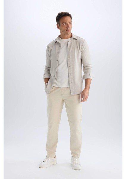 Modern Fit Polo Yaka Uzun Kollu Gömlek D3692AX24AU fiyatları