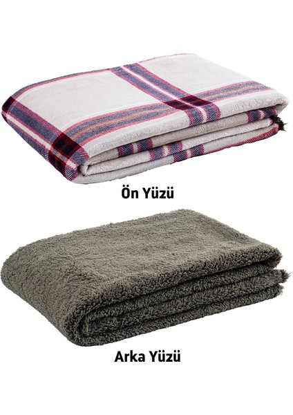 Peluş Polar Televizyon Battaniyesi - Haki Ekose - Tv Battaniye - Acil Durum Battaniyesi - 200*180CM fırsatları