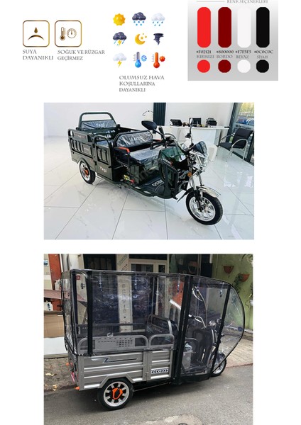Akeso Yagi 3 Tekerli Motor Brandası - Siyah