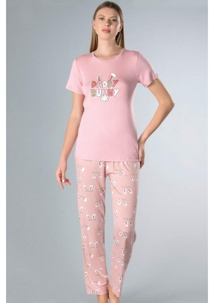 Yazlık Kısa Kol Pijama Takımı Dowry 08-112
