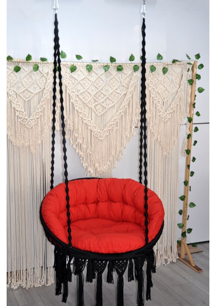 Makrome Relax Salıncak ( Siyah ) Minderli fırsatları