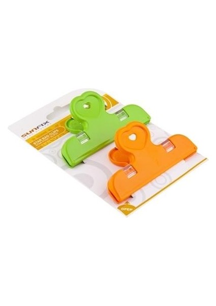 2li Pratik Torba Paket ve Poşet Kapatıcı Kilitli Klips Mandal