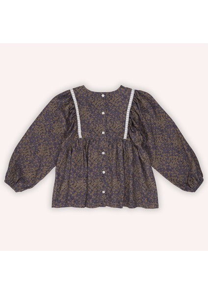 Kız Çocuk Desenli Mor Bluz modelleri