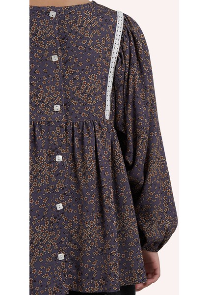 Kız Çocuk Desenli Mor Bluz indirimleri