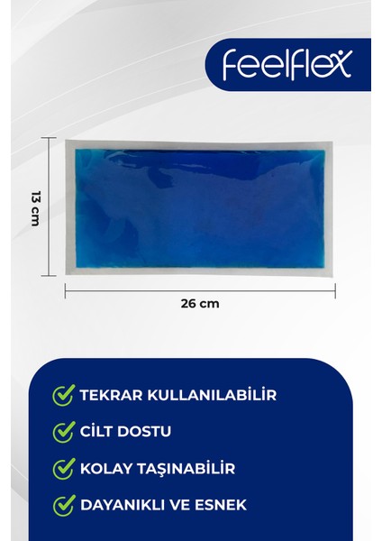 Sıcak Soğuk Kompres Jel Termojel 13X26CM, Isıtır Soğutur Agrı Giderir, Buz Paketi Jel 3 Adet