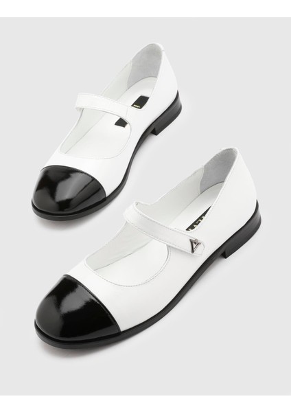 Shay Rugan Deri Kadın Beyaz Babet fiyatları