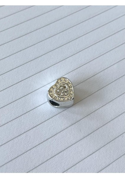 Klasik Taşlı Kalp Pndr Charm