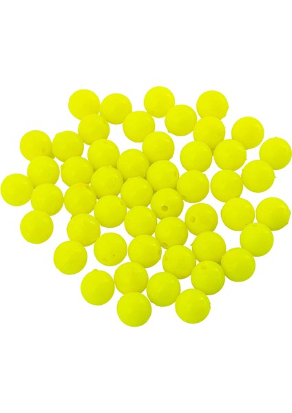 Yüzen Sazan Boncuğu - 14 mm - Neon Yeşili (1 Kg)