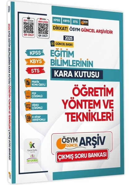 2025 Eğitim Bilimlerinin Kara Kutusu Öğretim Yöntem Teknikleri Çıkmış Soru Bankası