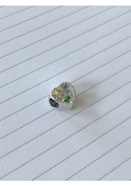 Çiçekli Kalp Pndr Charm