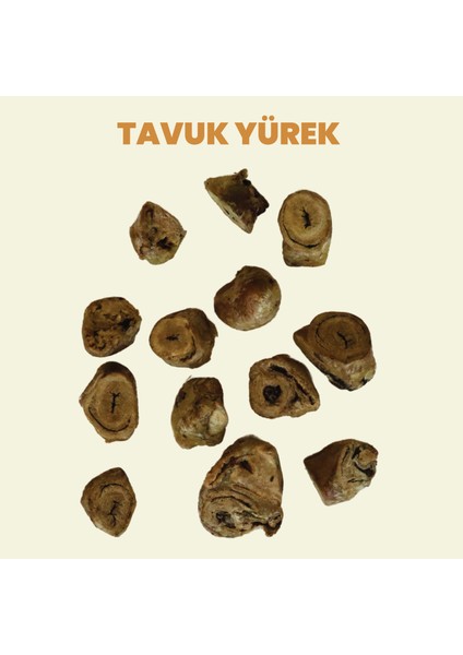 Freeze Dried Tavuk Yürek Ödül Maması Köpekler Için (30 gr)