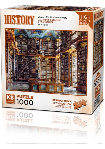 Library Of St. Florian Monastery 1000 Parça Puzzle