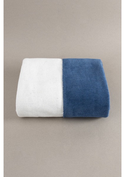 Yumuşak Pamuklu Tek Kişilik Battaniye, Mavi-Krem, 150x200, Rahat ve Şık Materyal indirimleri