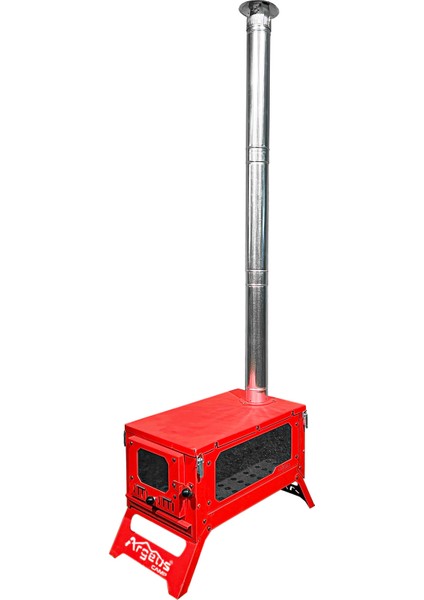 Konteyner ve Kamp Sobası Kırmızı (ARG-004)