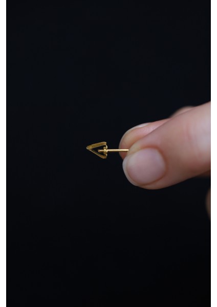 14 Ayar Altın Çevirmeli Vidalı Işıltılı Top Küpe 4 mm indirimleri