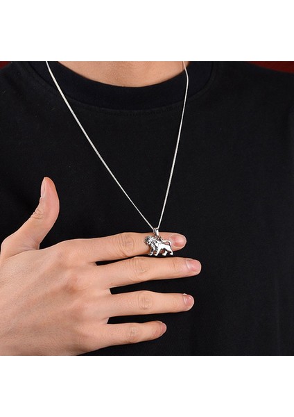 Gümüş Aslan Kolye 925 Ayar Gümüş Aslan Figürlü Unisex Kolye fiyatları