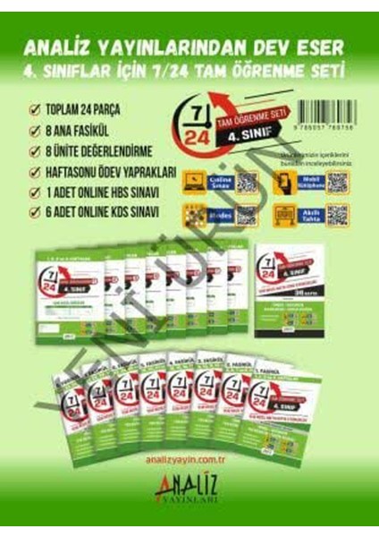 Analiz 4.sınıf 7/24 Tam Öğrenme Fasikül Tam Set