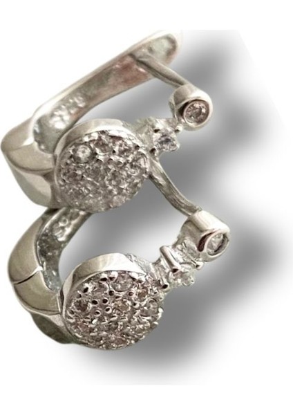 925 Ayar Gümüş Klips Top Küpe