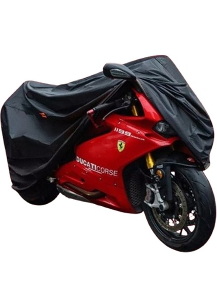 Premium Segment Siyah Motosiklet Brandası 4 Mevsim Kuş Gözlü Reflektörlü