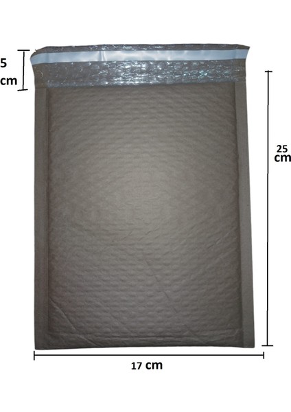 Kraft Kaplı Balonlu (Baloncuklu Pat Pat) Zarf 17 x 25 + 5 cm 5 Adet