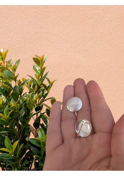 925 Ayar Gümüş Lazer Kesim Daire Küpe fiyatları