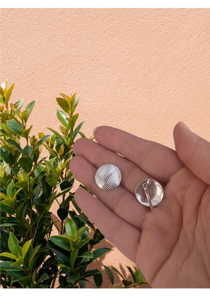 925 Ayar Gümüş Lazer Kesim Daire Küpe modelleri