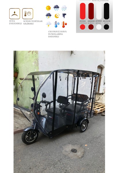 Stmax Elit 960 - 3 Tekerli Motor Brandası - Siyah fiyatları