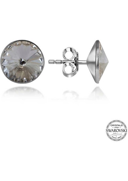 Swarovski Crystal Taşlı Gümüş Çivili Kadın Küpe