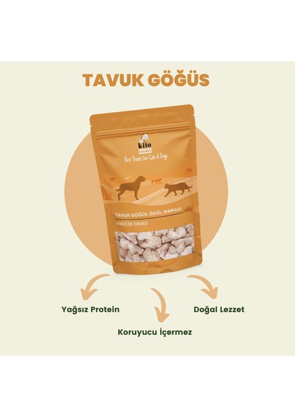 Freeze Dried Tavuk Göğüs Ödül Maması 30 gr (Köpekler Için)