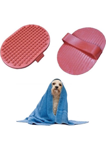 Ergonomik Masajlı Evcil Hayvan Kedi Köpek Yıkama Fırçası Aparatı (4778)