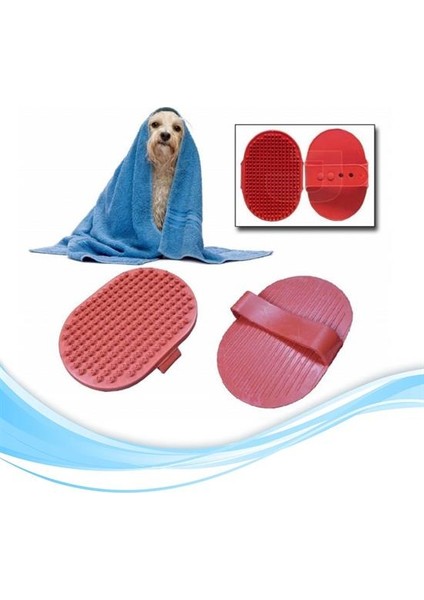 Ergonomik Masajlı Evcil Hayvan Kedi Köpek Yıkama Fırçası Aparatı (4778)
