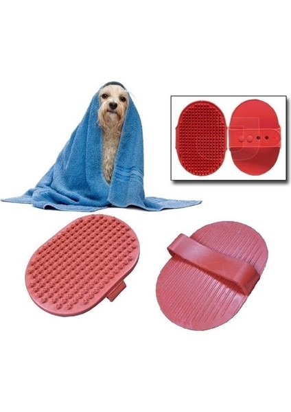 Ergonomik Masajlı Evcil Hayvan Kedi Köpek Yıkama Fırçası Aparatı (4778)
